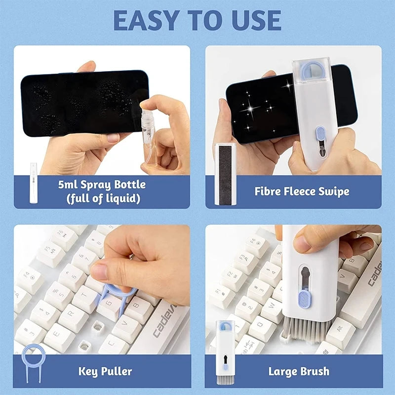 7-in-1 Computer Tastatur Reiniger Pinsel Kit Kopfhörer Reinigung