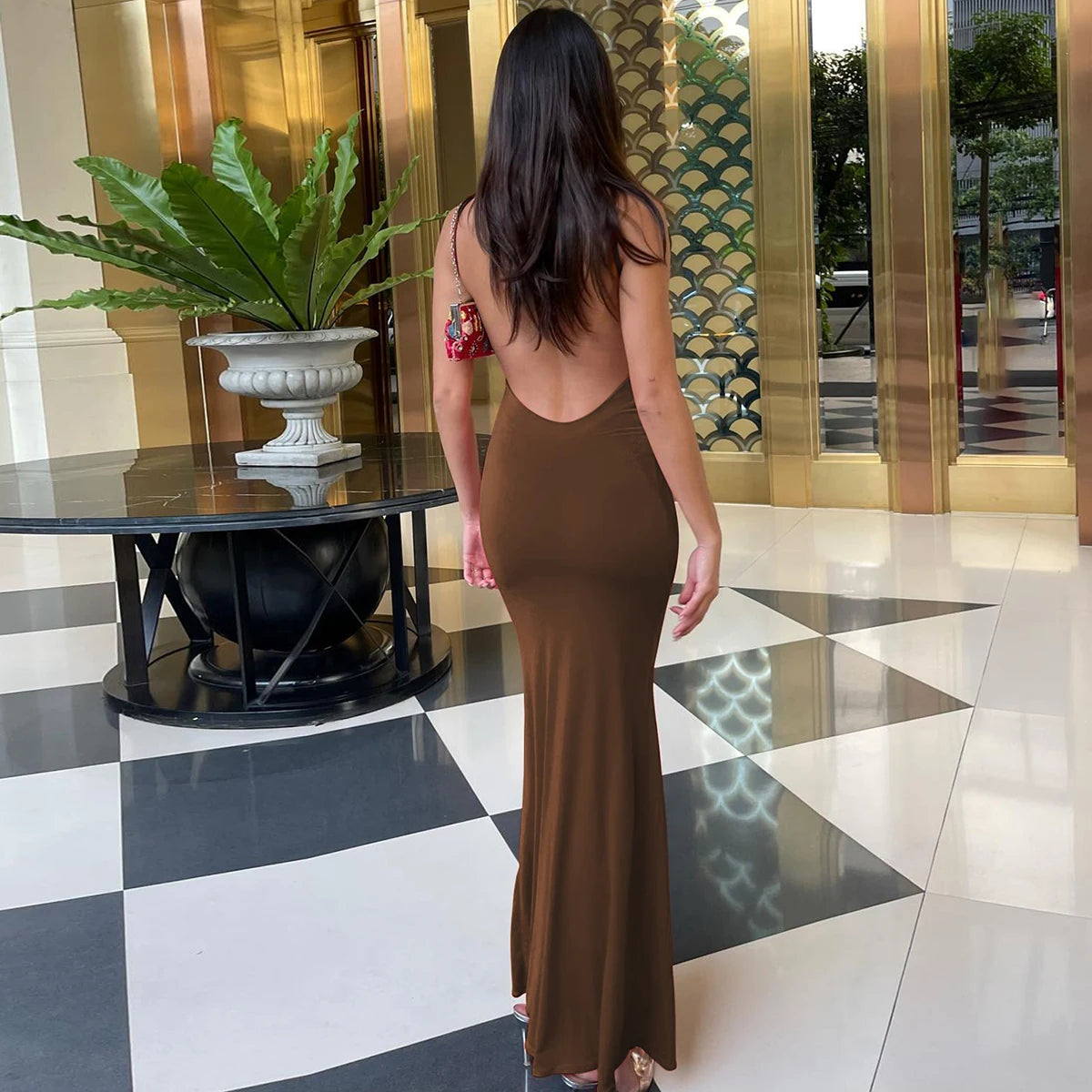Hugcitar 2024 Frühling langes elegantes Kleid