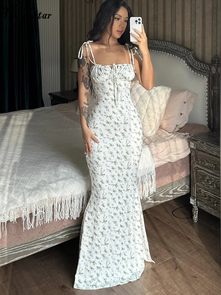 Hugcitar Blumendruck Kleid lang 2022