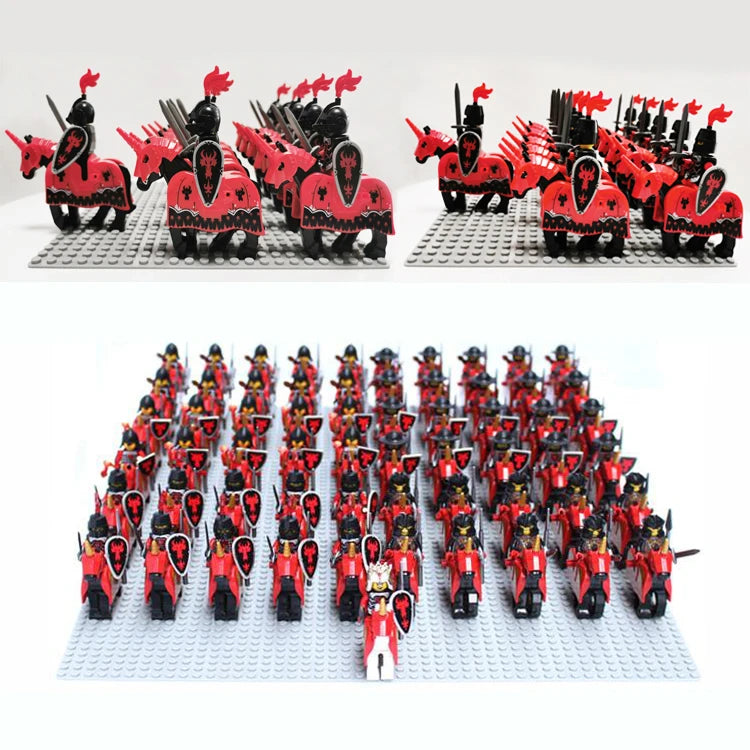 Bekool Mittelalterliche Kavallerie Soldaten Wachen Armee Bausteine-Set