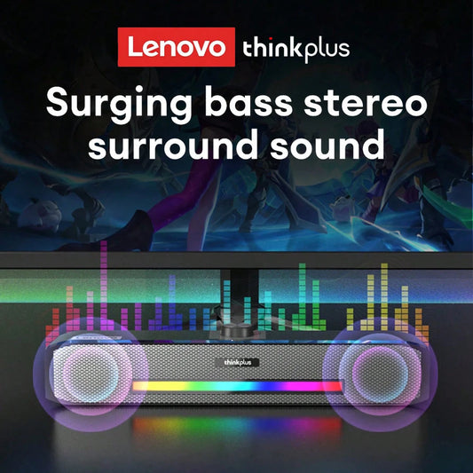 Lenovo Original TS33 Wired and Bluetooth 5.0 PC Lautsprecher 360 Computer