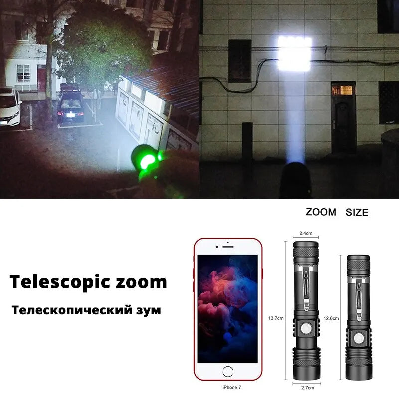 High Power Led Taschenlampe USB LED aufladbar