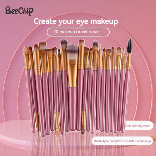 20 Stück Make-up Pinsel Set Lidschatten Pinsel Set