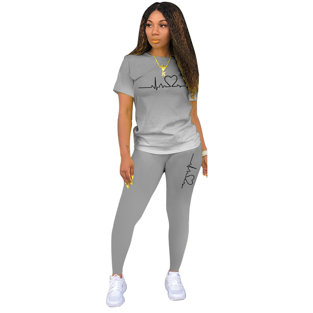 Summer Fashion Set Gymnastik Sport Bekleidung