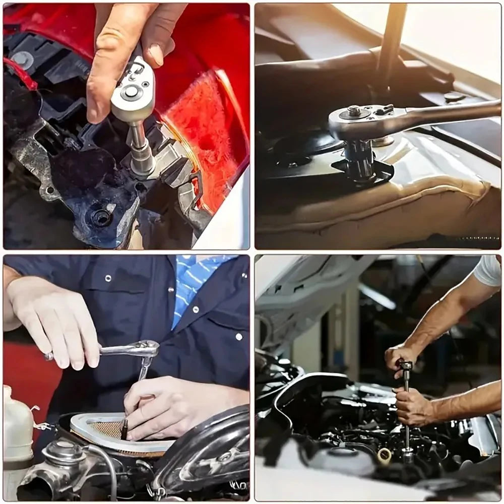 46 Teile Autowerkzeugsatz Steckschlüsselset