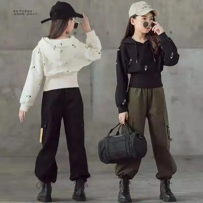 2024 Mädchen Komplettset Longshirt+Hose 4-11 Jahre