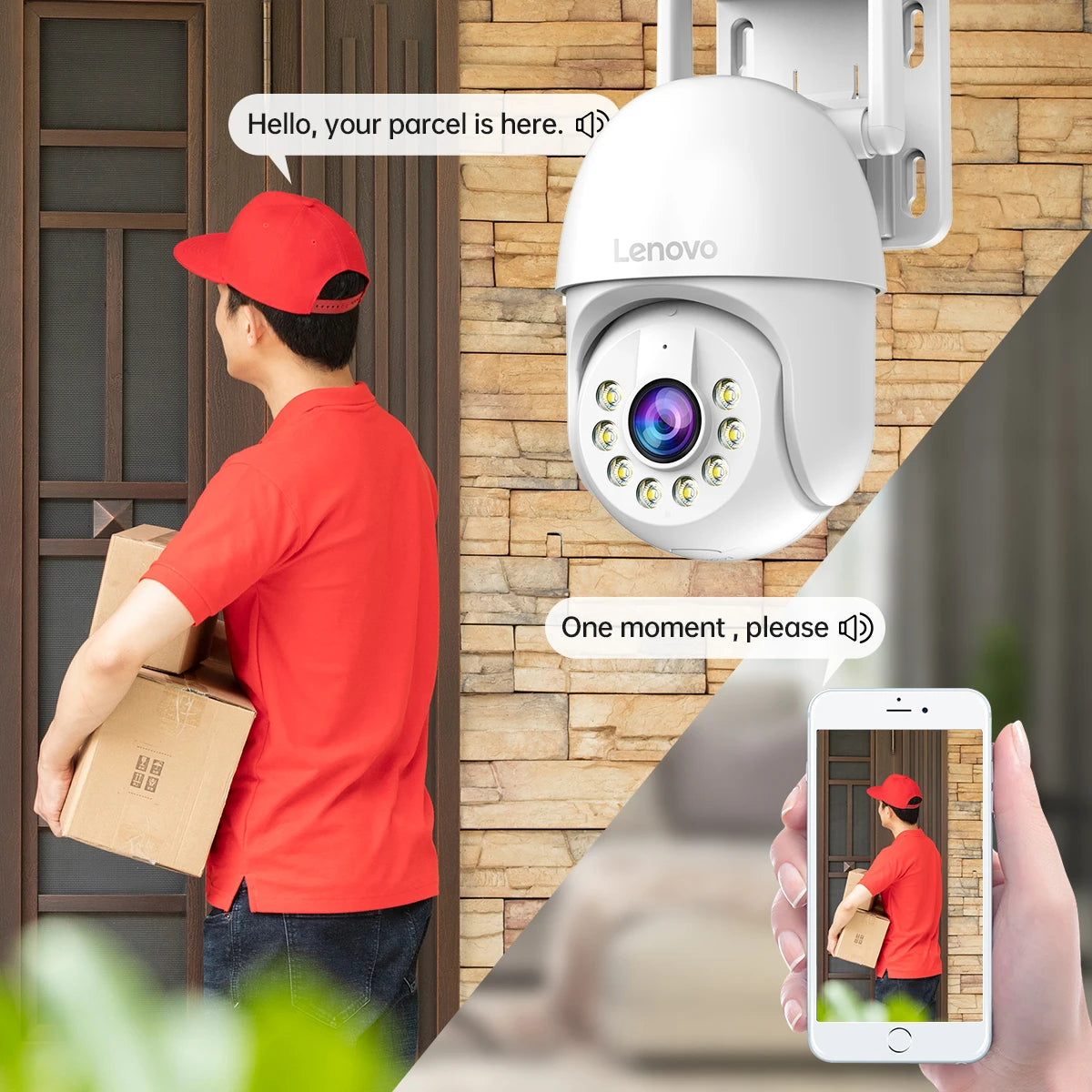 Lenovo 3mp 5MP Wi-Fi ip Kamera Audio cctv Überwachung smart home outdoor