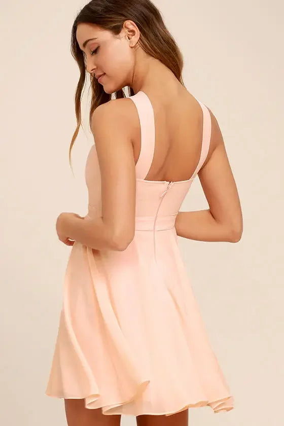 Ärmelloses Rückenfreies Sexy Club Mini Kleid 2024