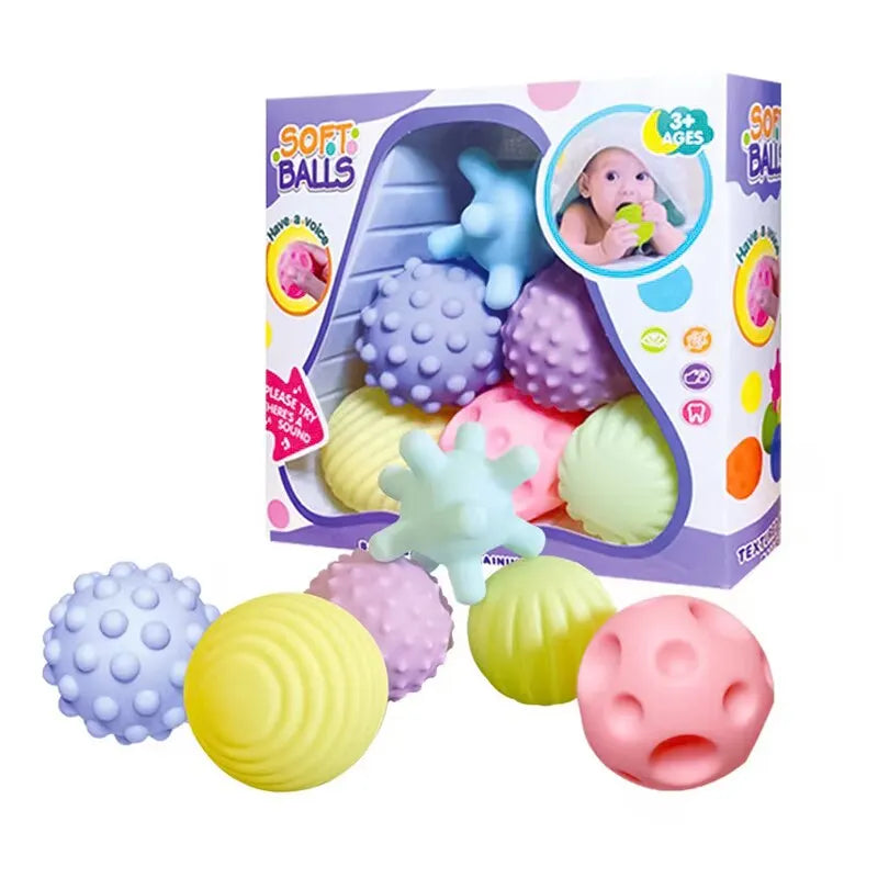 6 Stück Baby-Spielzeug sensorische Bälle für Kinder strukturierte Hand-Touch-Ball