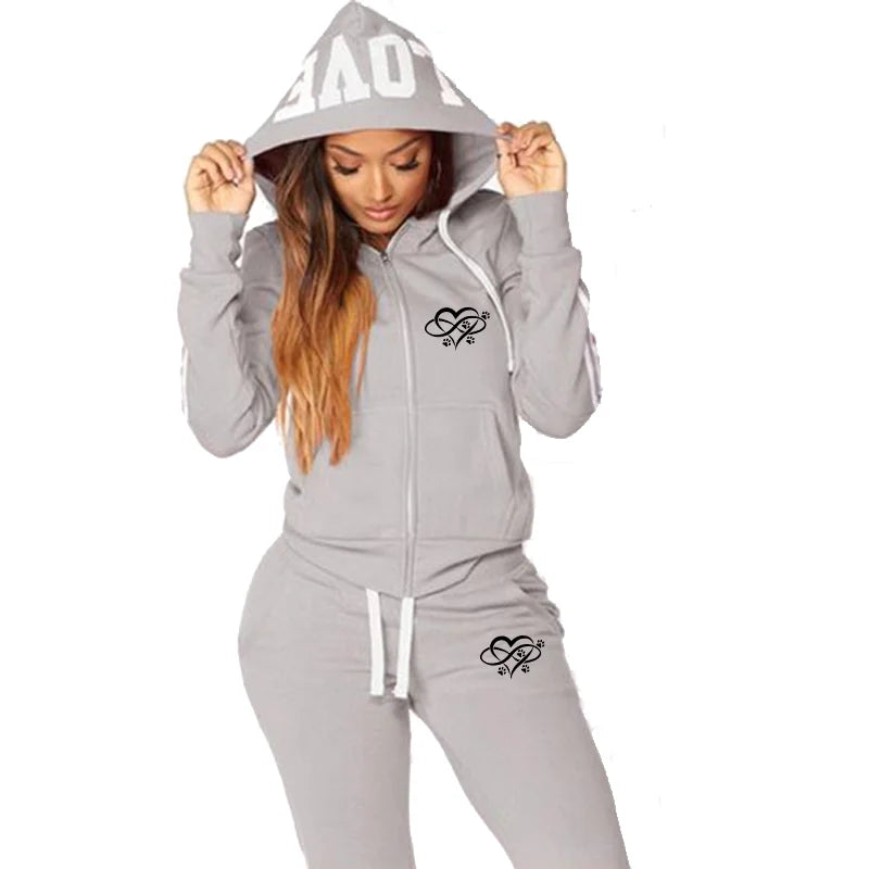 Damen Trainingsanzug Set Hoodie + Jogginghose