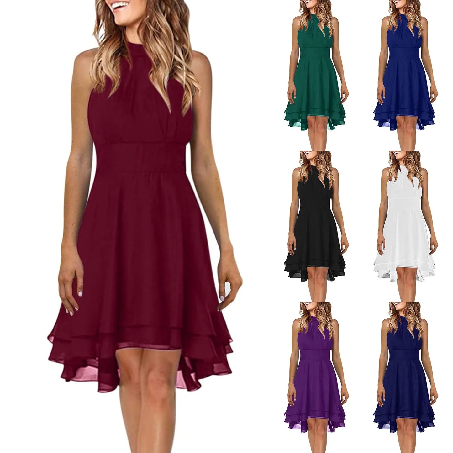 Sommerkleid, Strandkleid Chiffon Kleid