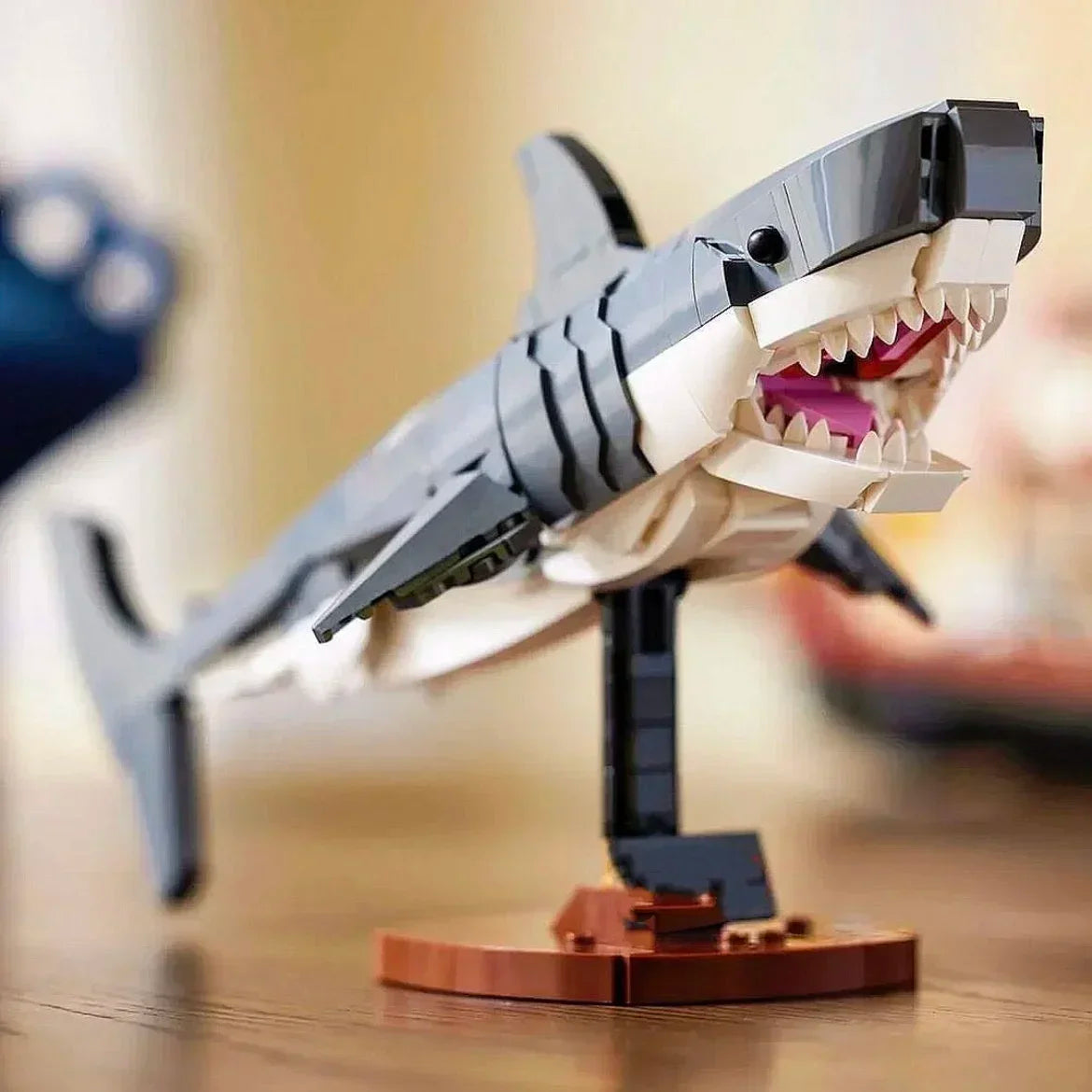 1497 Teile Jaws Diorama Weißer Hai Modell Fischerboot Bausteine Set