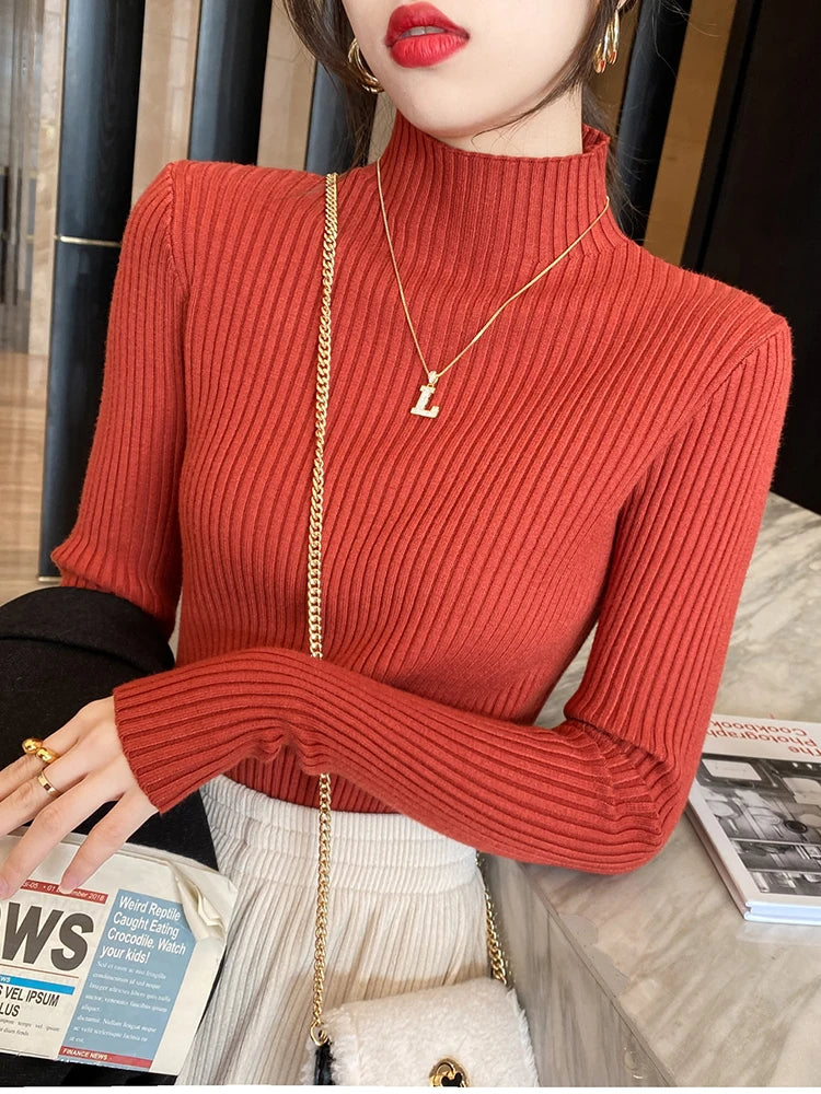 Elegant Solid Longsleeve Pullover