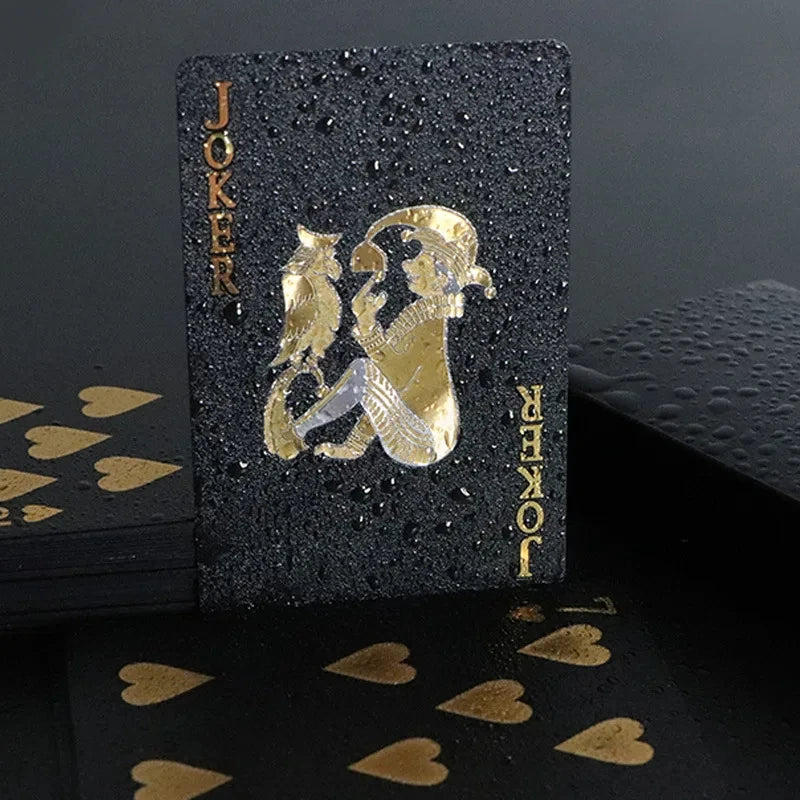 Farbe Schwarz Gold Spielkartenspiel Wasserfest Pokerdeck Magic