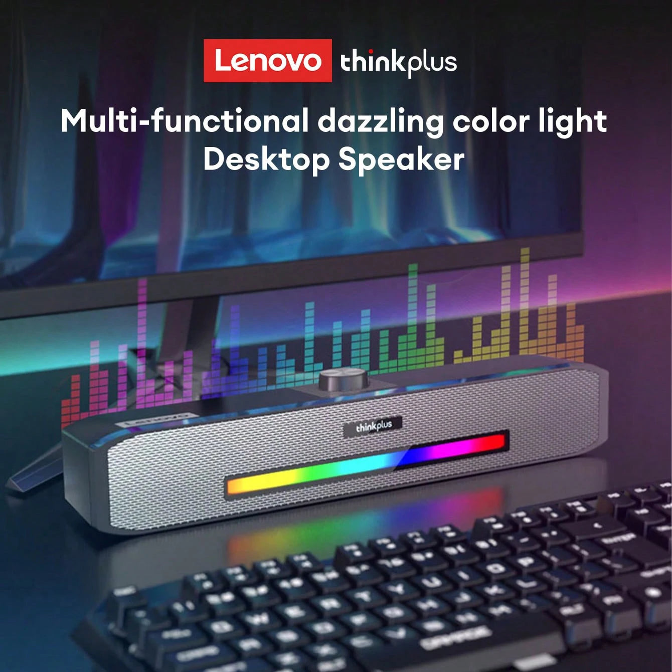 Lenovo Original TS33 Wired and Bluetooth 5.0 PC Lautsprecher 360 Computer