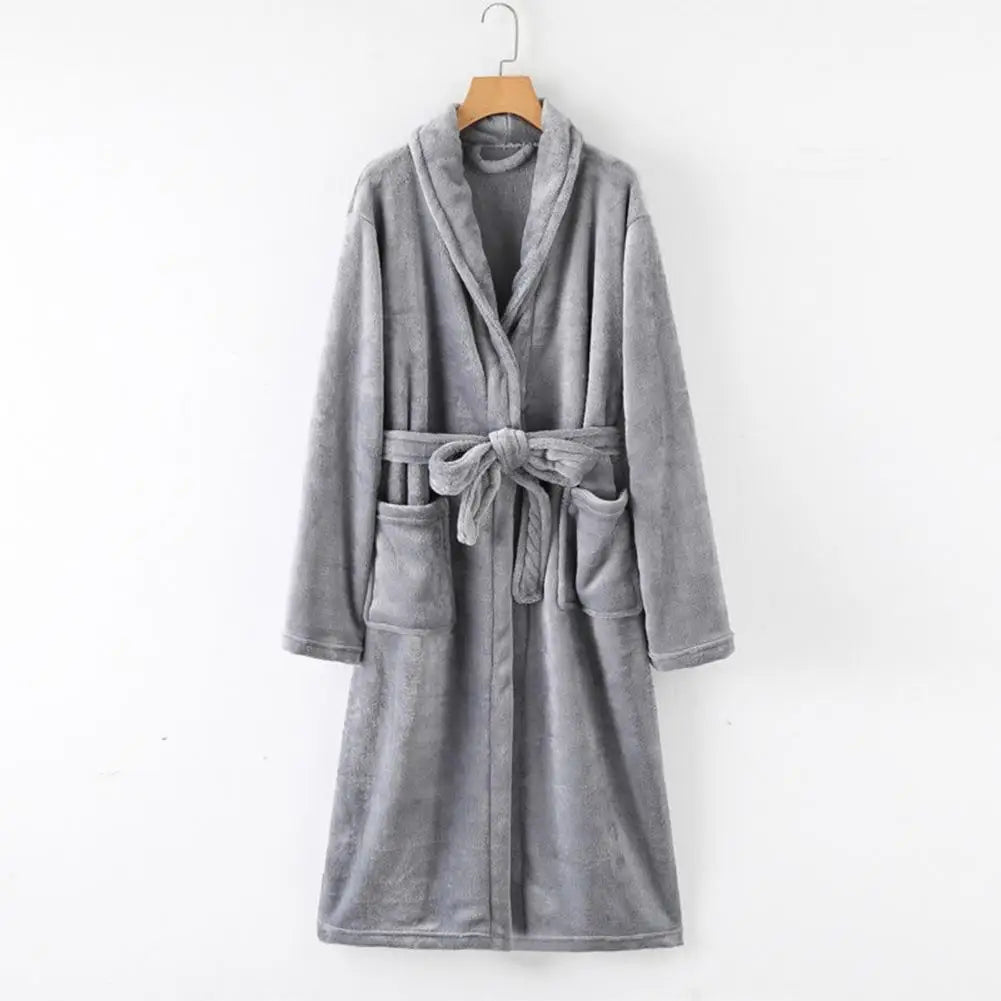 Sanwood Damen Herren Bademantel Winterplüsch (Coral Fleece)