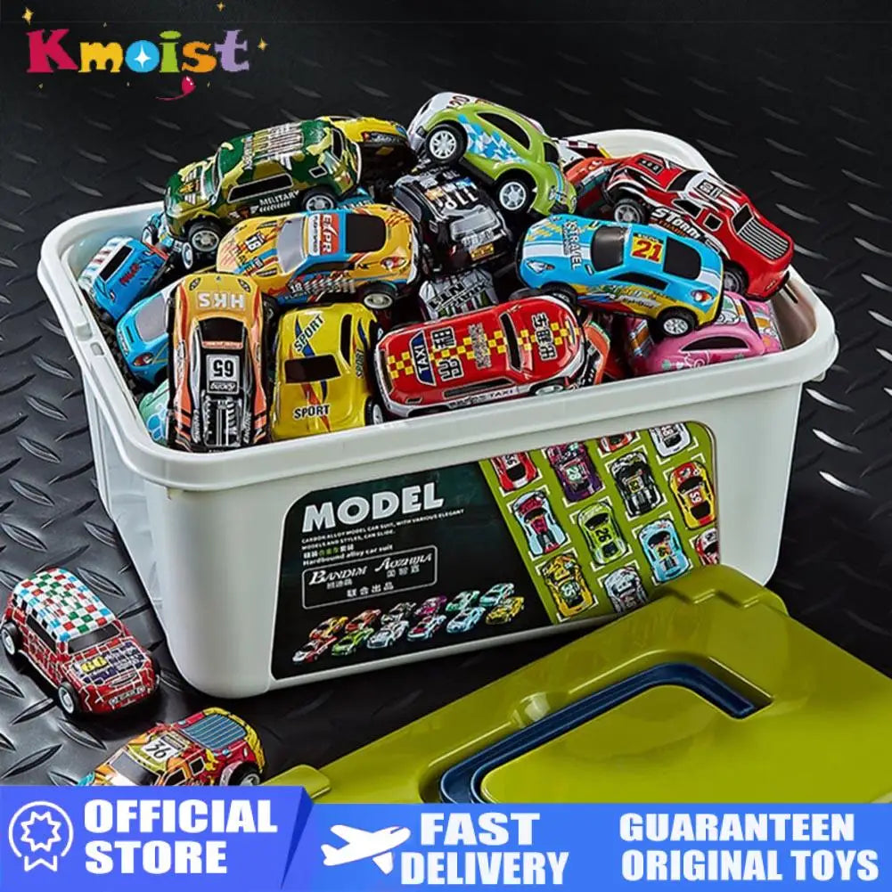 Mini Legierung Auto Modell Set mit Lagerung Box Spielzeug
