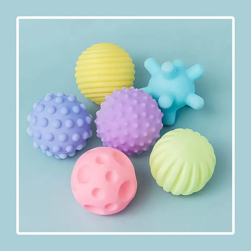 6 Stück Baby-Spielzeug sensorische Bälle für Kinder strukturierte Hand-Touch-Ball