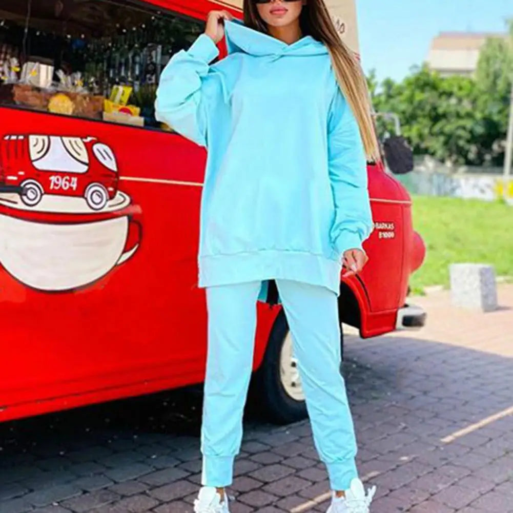 Sanwood Damen Jogging Anzug Hoodie mit Hose Hip Hop Style