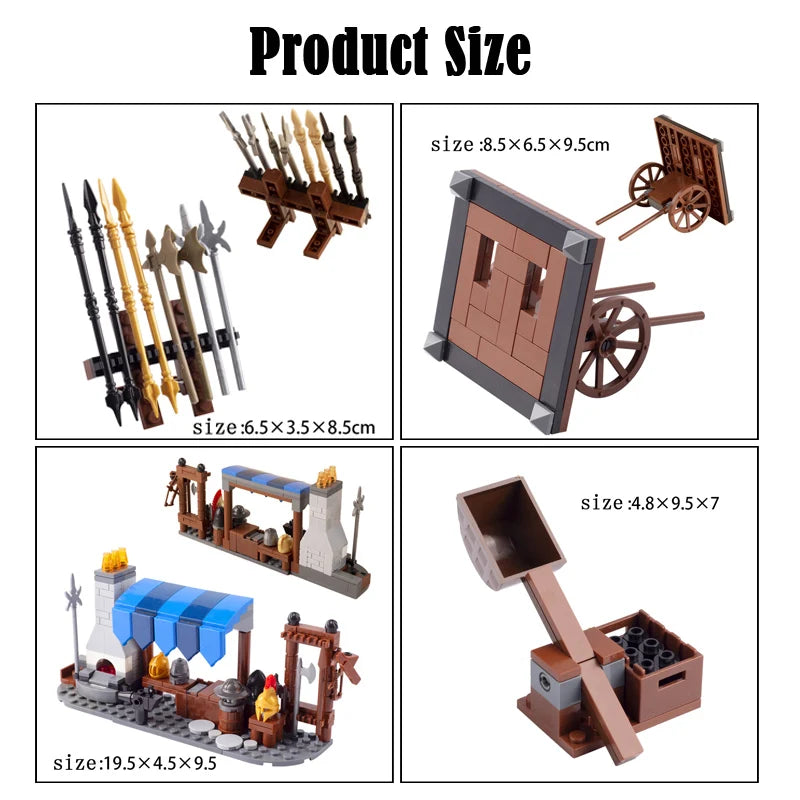 BRICKPANDA Mittelalterliche Sets Bausteine Verschiedene Ausführungen Bausteine-Set