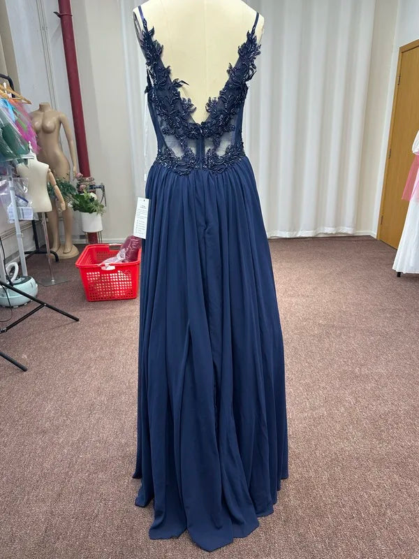 Elegantes Spaghetti-Träger Abendkleid Modell 2024