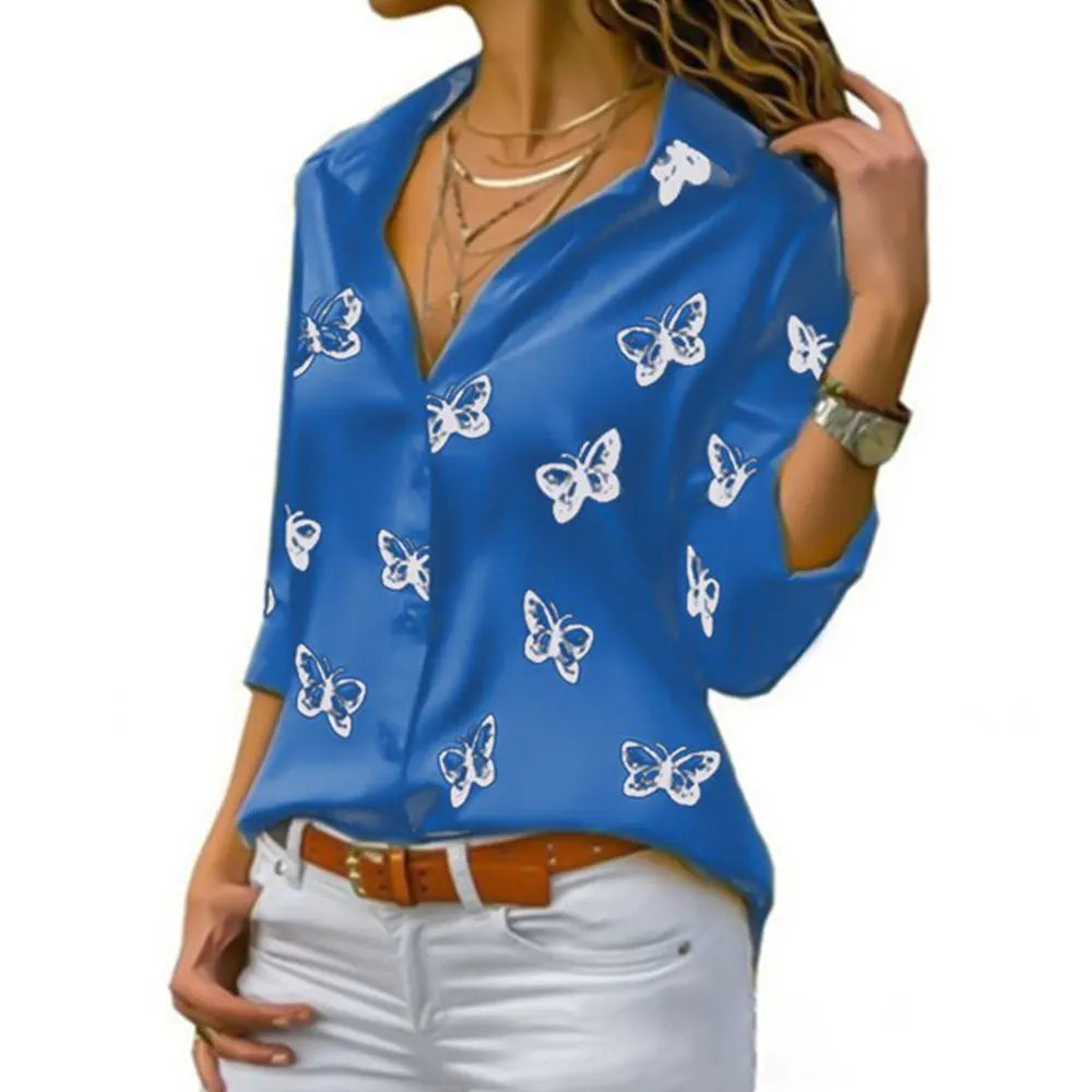 Jocoo Jolee Langarm Bluse Schmetterling