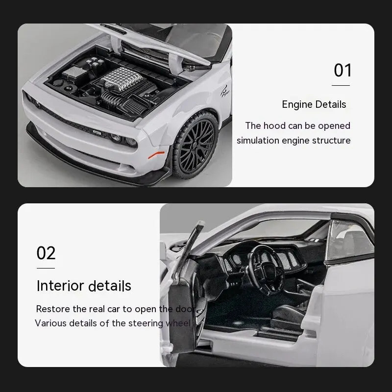 Dodge Challenger Spielzeugauto Modelauto im Maßstab 1: 32