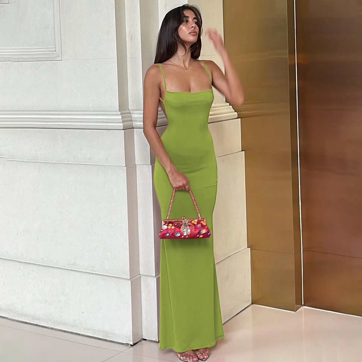 Hugcitar 2024 Frühling langes elegantes Kleid