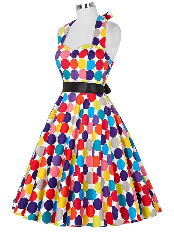Polka Kleid Vintage 50s 60s Style