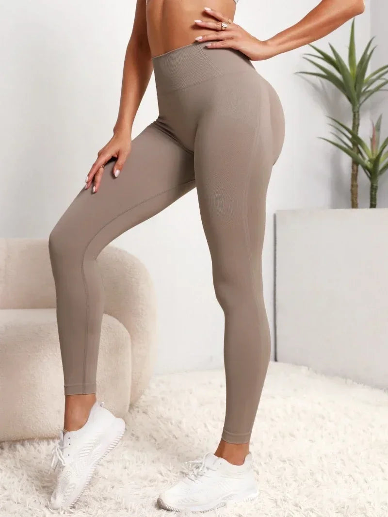 Frauen Nahtlose Sport Leggings Hohe Taille Fitness Leggings Push-Up Yoga