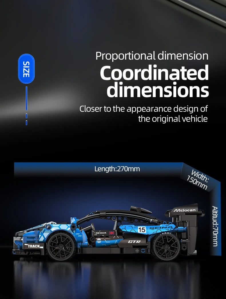 ToylinX mechanisches Supercar Racing 548-Teile
