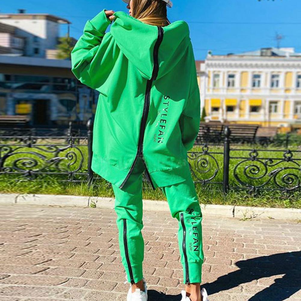 Sanwood Damen Jogging Anzug Hoodie mit Hose Hip Hop Style