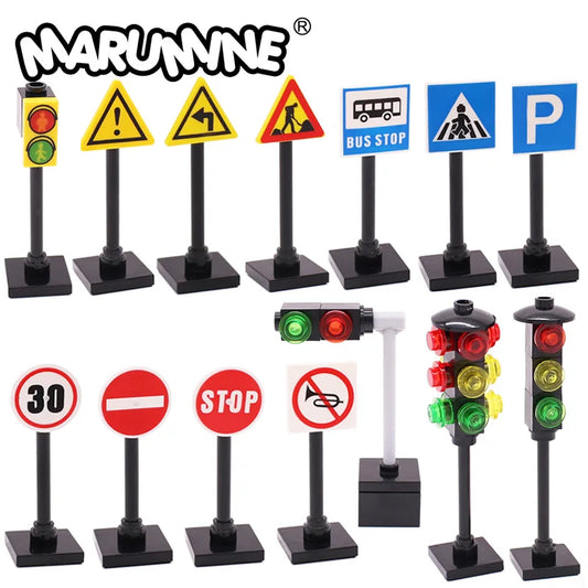 Marumine Verkehrszeichen und Lichter