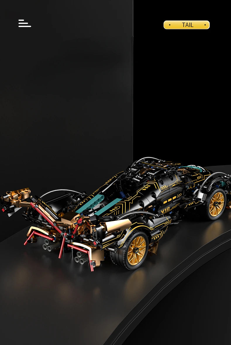 Schwarzer v12 Roadster rc tech racer 1: 14 (Bausteine Set)