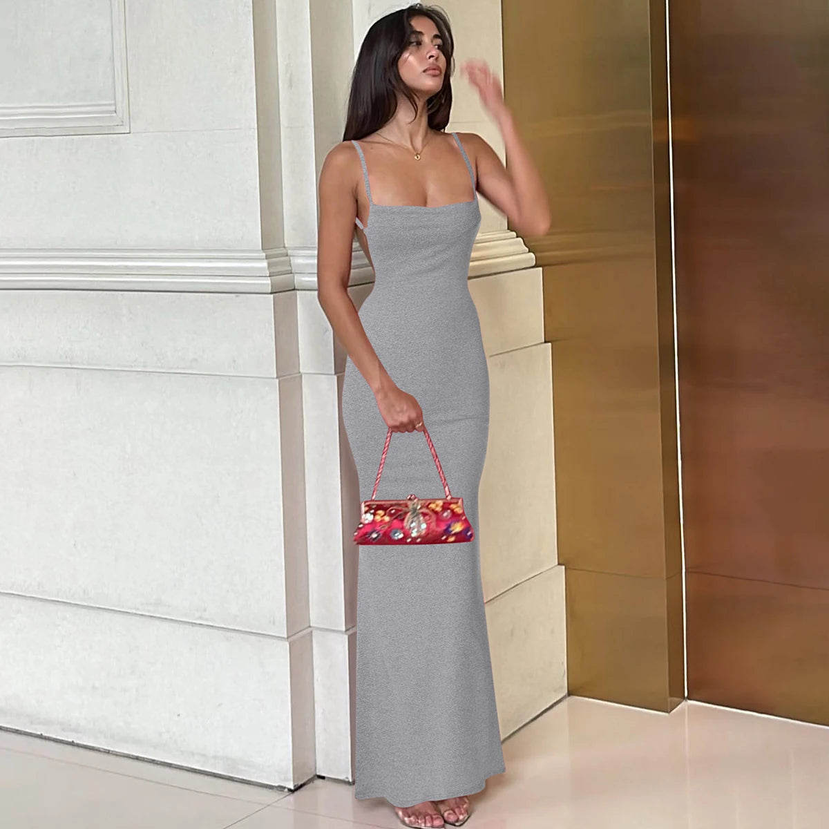 Hugcitar 2024 Frühling langes elegantes Kleid