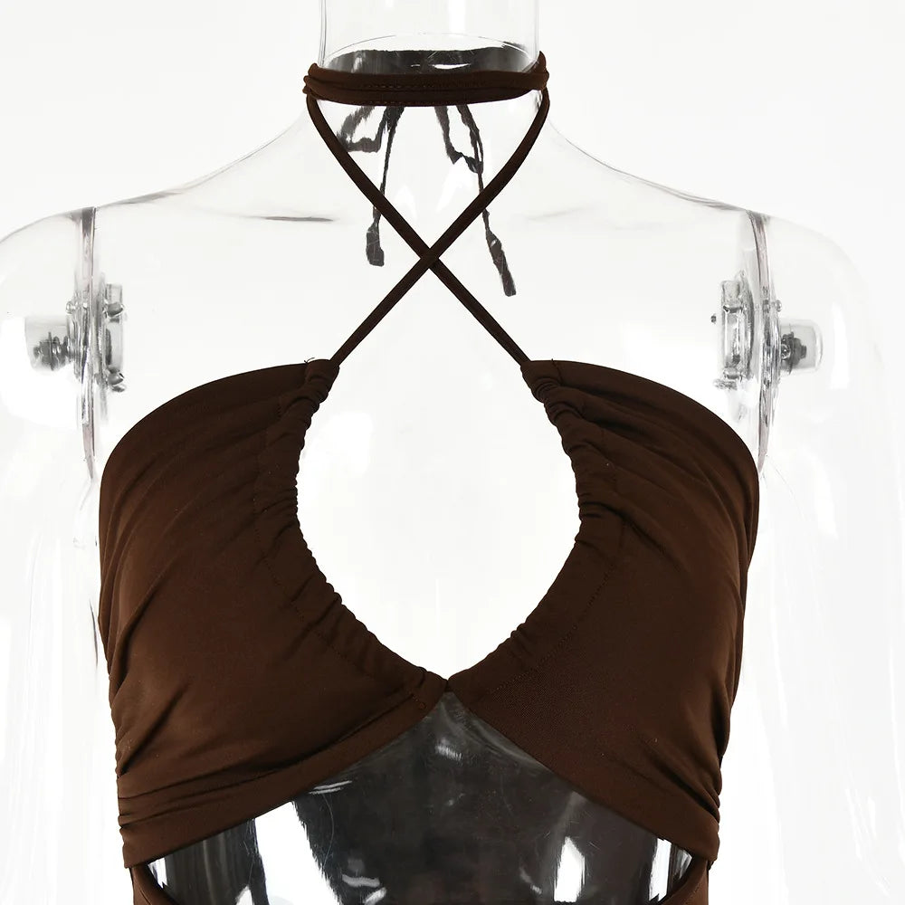 Ärmelloses Backless Kleid von Dozw