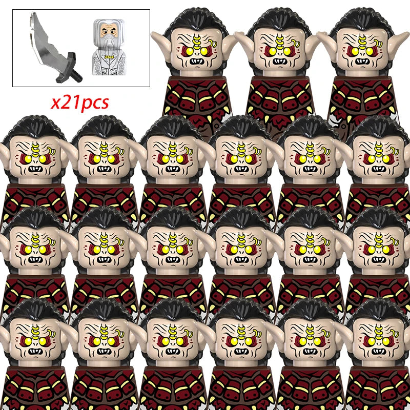 Brickpanda / Die Elfen, Soldat oder Orks Armee Figuren SETS Bausteine