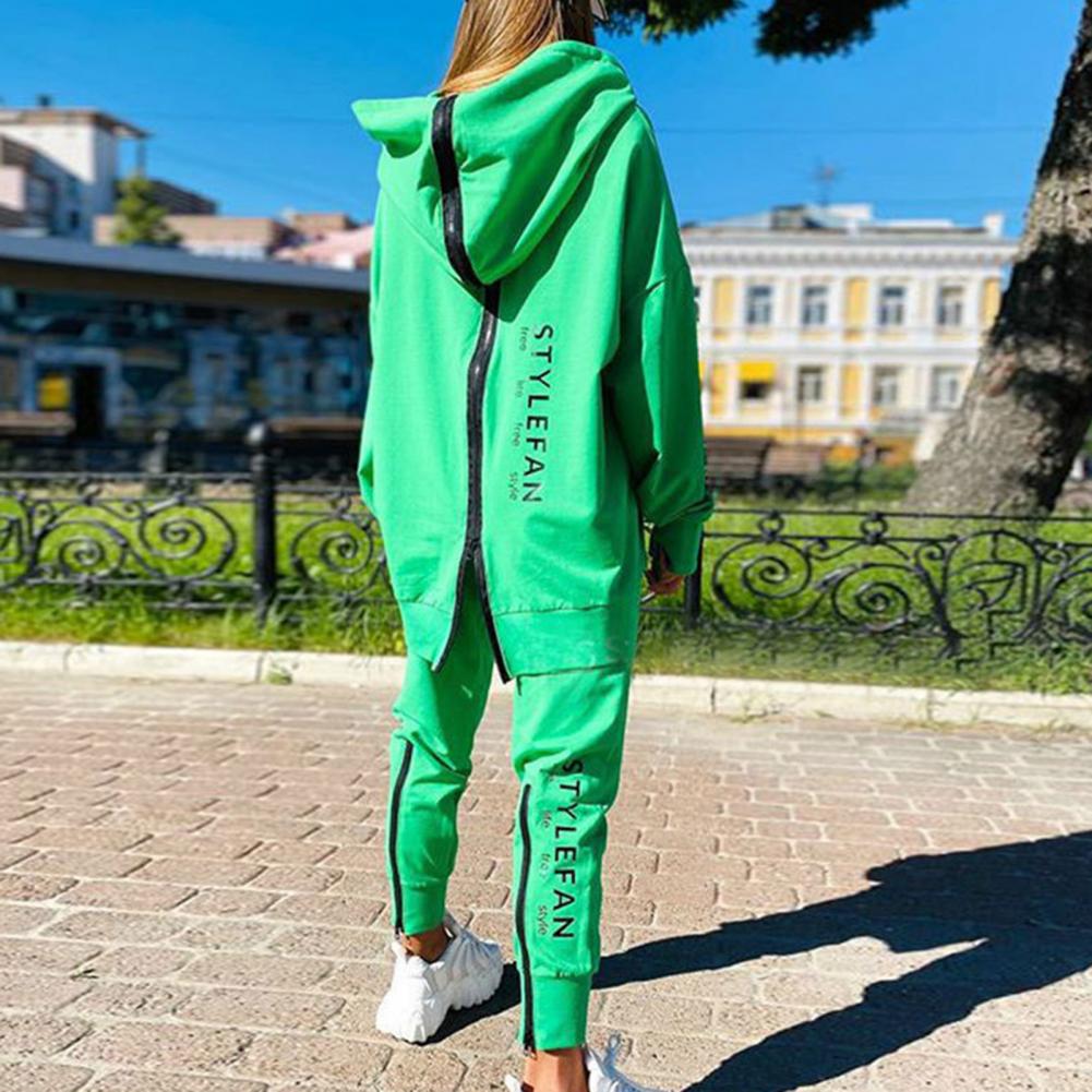 Sanwood Damen Jogging Anzug Hoodie mit Hose Hip Hop Style
