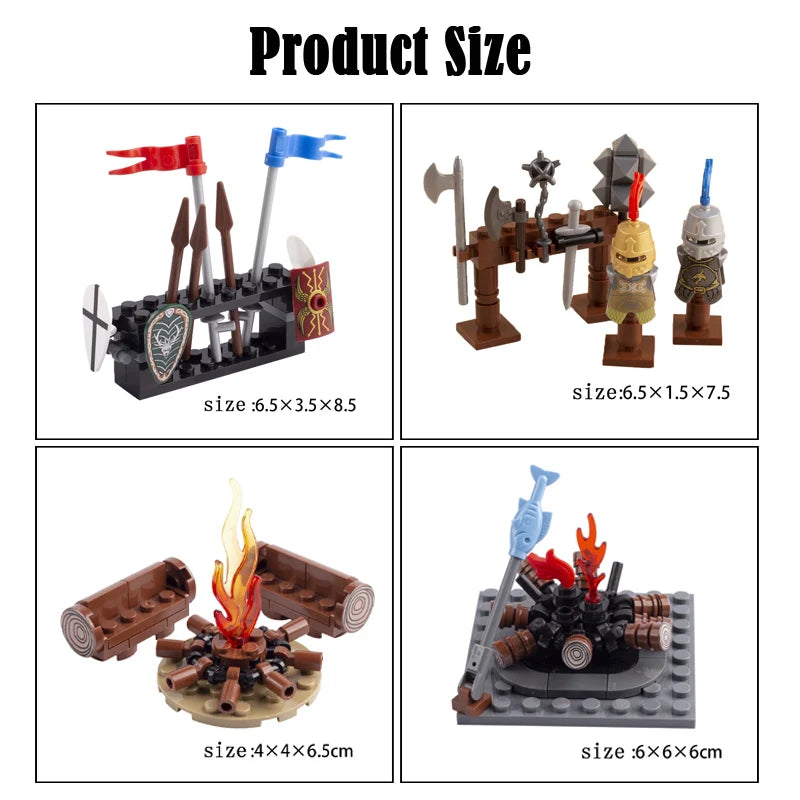 BRICKPANDA Mittelalterliche Sets Bausteine Verschiedene Ausführungen Bausteine-Set