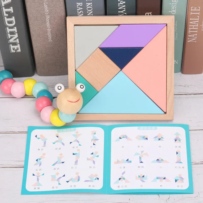 Baby Lernspielzeug Montessori Holz 3D Spielzeug