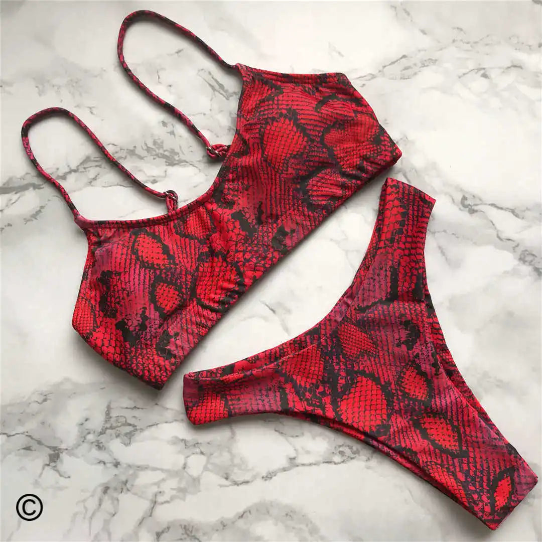 14 Farben S - XL Sexy Leopard Bikini - Set