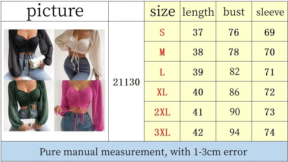 Allukasa Damen Top Puffärmel V-Ausschnitt Mode