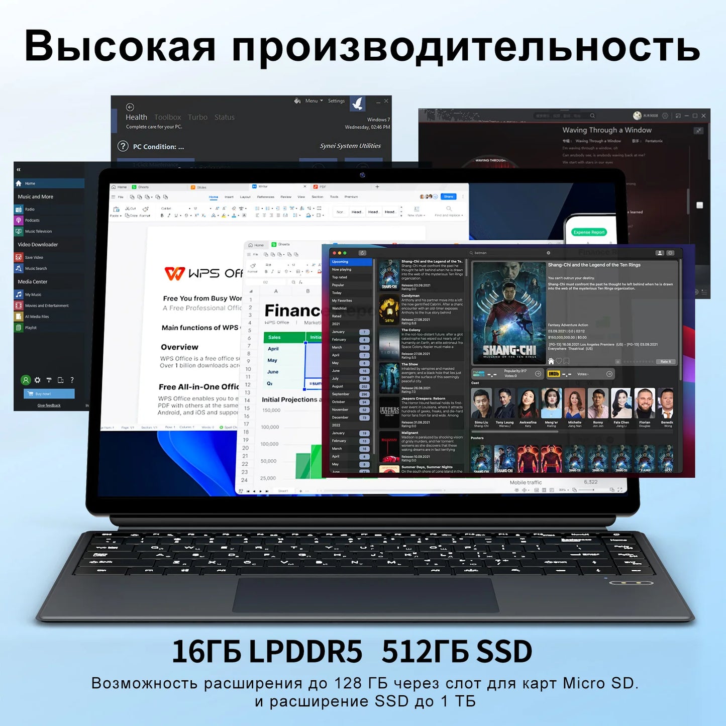 14 Zoll Touch 2 in 1 Laptop Intel N100 16 GB DDR5 512 GB SSD Windows 11 Pro