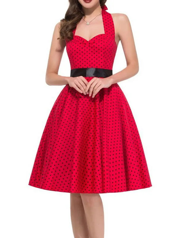 Polka Kleid Vintage 50s 60s Style