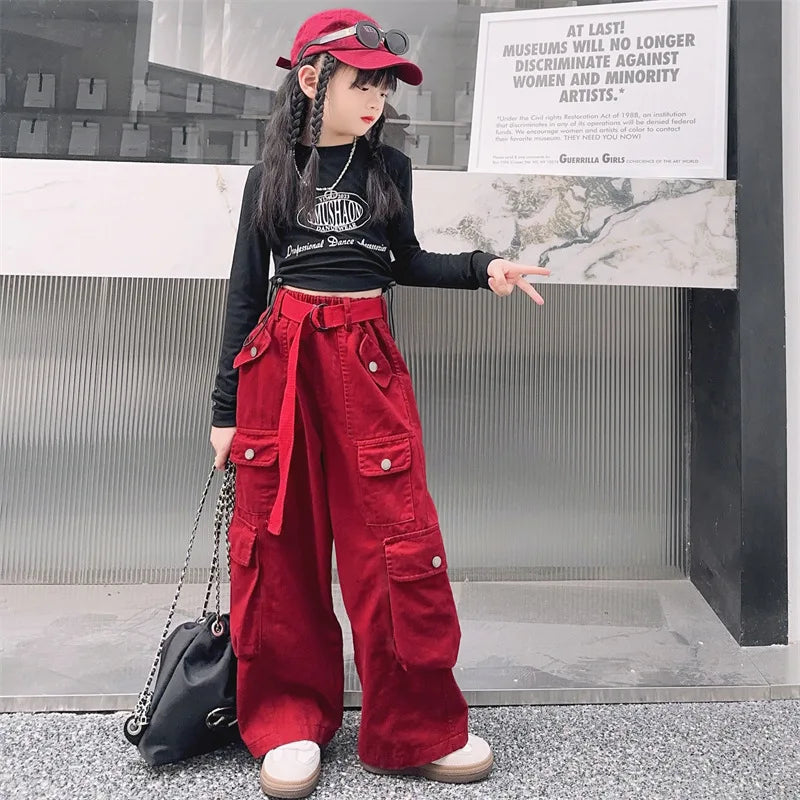 Mädchen Hosen Street Dance Koreanische Version Kinder Cargo 4-14 Jahre