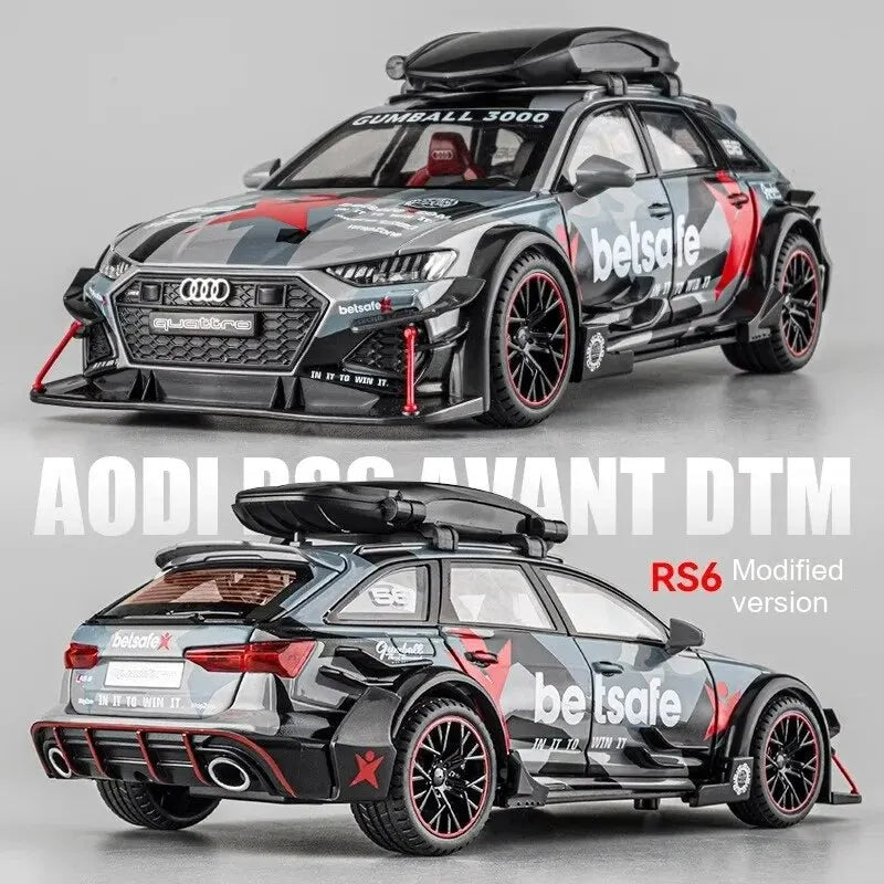 1:24 Audi RS6 Racing Modellauto aus Druckgusslegierung