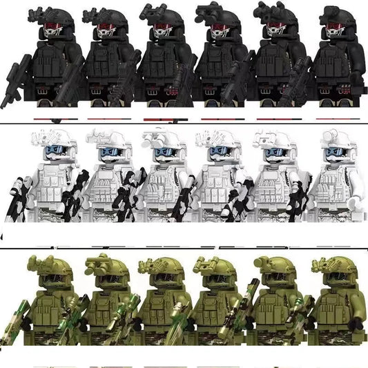 COLOQY Stadtpolizei Spezialkräfte SWAT Polizei Bausteine-Set