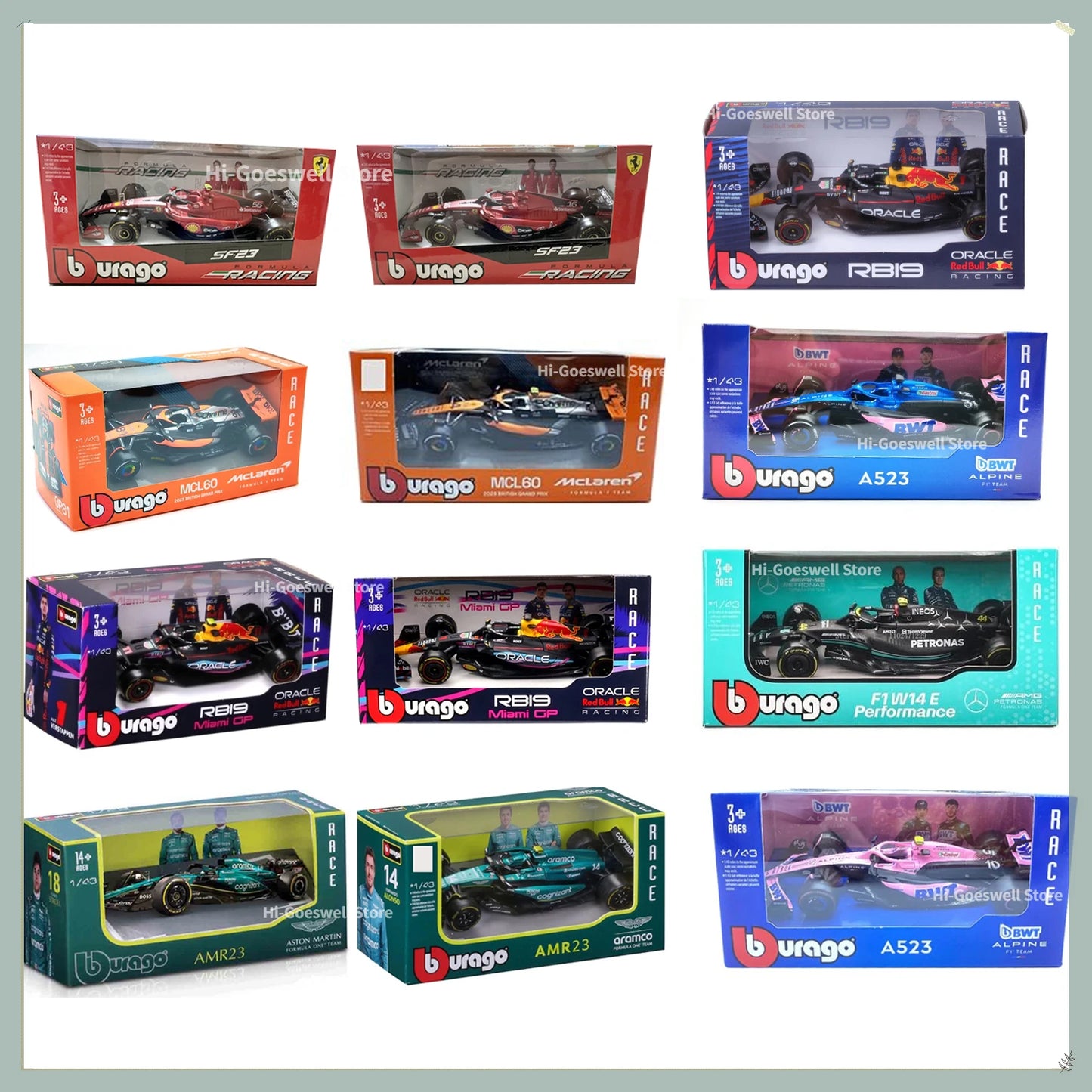 Bburago 1:43 Modelautos / Rennwagen Formel 1