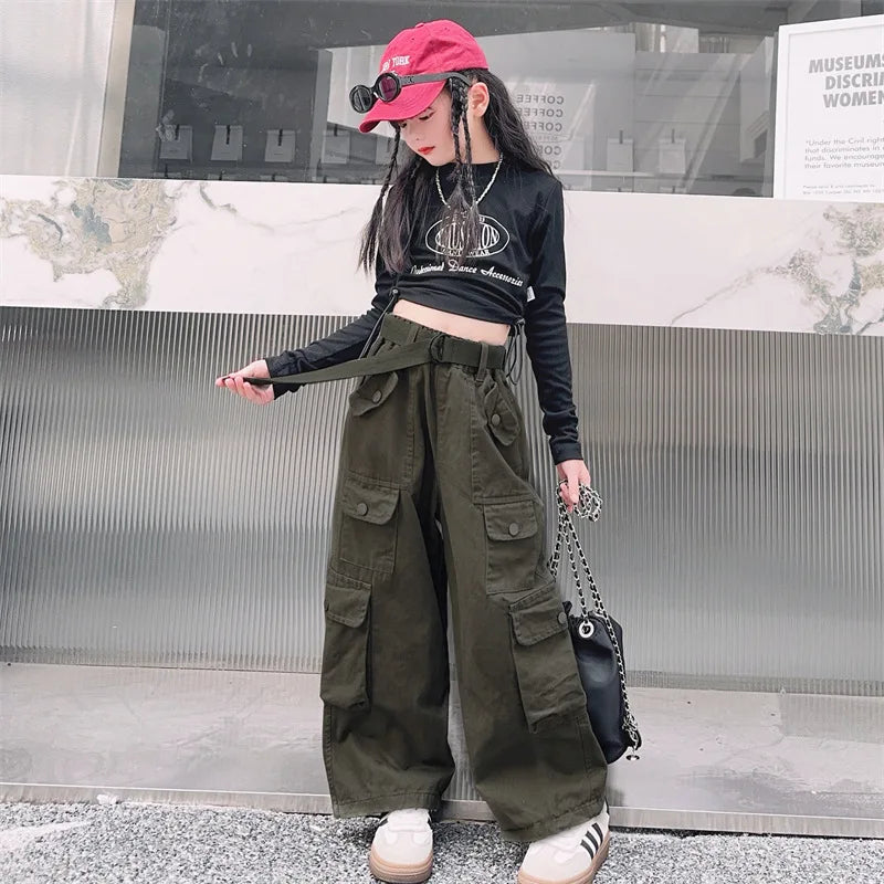 Mädchen Hosen Street Dance Koreanische Version Kinder Cargo 4-14 Jahre