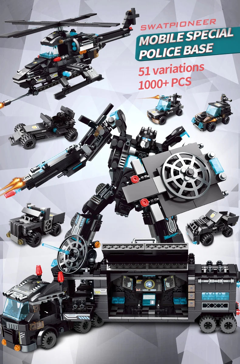 ToylinX 1000-teiliges Bausteine Swat - Set